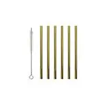 Set 6 pajitas cortas Legami acero inoxidable