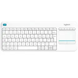 Teclado inalámbrico Logitech K400 Plus TouchPad Blanco