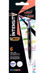 Set 6 rotuladores BIC Intensity Highlighters Doble punta fina