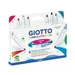 Set de 6 rotuladores Giotto Turbo Glitter Maxi