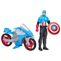 Avengers Figura Capitan America 30 Cm. Con Vehicul