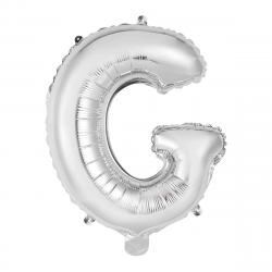 Liragram - Globo Auto-inflable Letra : G Plata 34cm