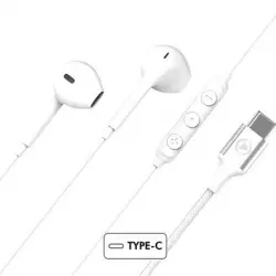 Auriculares Force Play KP USB-C Blanco