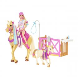 Barbie - Muñeca Con Caballo, Poni Y Accesorios De Establo Y Accesorios