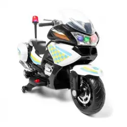 Moto De Policía Para 2 Niños Ataa Pro 24v Blanco - Moto Eléctrica Infantil De Batería Para Niños