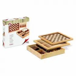 Ajedrez - Damas - Backgammon Marqueteria
