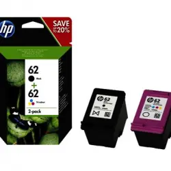 HP Tinta 62 Pack BLK+Tricolor(CMBY)