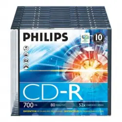 Philips CD-R CR7D5NS10 10 CD-RW vírgenes (CD-Recordable)