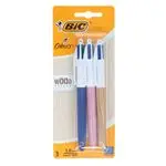 Set 3 bolígrafos BIC de 4 colores Wood Style punta media