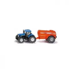 Tractor Con Tanque Cisterna, Metal/plástico, Azul/naranja, Multifuncional, Bullyland