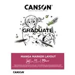 Bloc de dibujo Canson A3 Graduate Manga Marker Layout Extraliso 70g