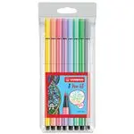Estuche 8 rotuladores STABILO Pen 88 colores pastel