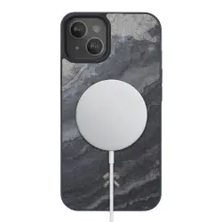 Funda Wood Bumper MagSafe Gris Camuflaje para iPhone 13 Mini