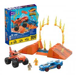 Hot Wheels - MEGA Construx Coches De Bloques De Construcción Con Pista Tiger Shark Monster Trucks