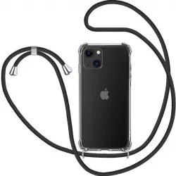 Funda Transparente 4-ok + cuerda Negro para iPhone 14 Plus