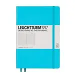 Libreta A5 Leuchtturm 1917 Medium tapa dura rayada azul hielo