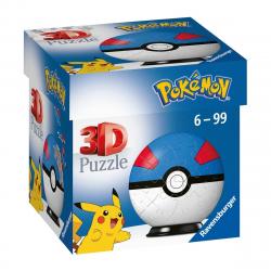 Ravensburger - Puzzle 3D Pokémon Great Ball 54 Piezas