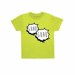 Camiseta niño/a "Guau, guau" color Verde