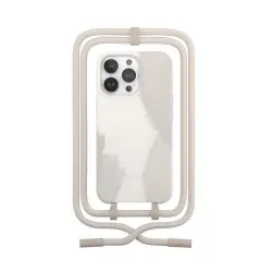 Funda con cuerda Wood Change Case Degradado Blanco para iPhone 13 Pro