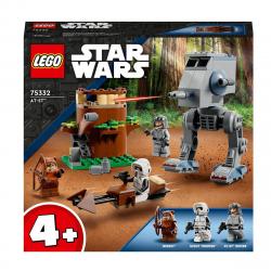 LEGO -  De Construcción AT-ST Con Speeder Y Guarida Ewok De Star Wars