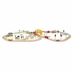 Wood’ N Play - Circuito de tren Ciudad 80 piezas