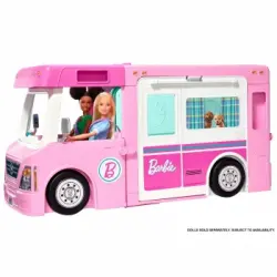 Barbie Caravana para Acampar 3 en 1 Coche de Muñecas +3 Años