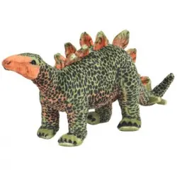 Dinosaurio Stegosaurus De Peluche De Pie Verde Y Naranja Xxl Vidaxl