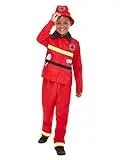 Disfraz De Bombero Rojo Para Niños