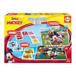 Educa Borrás - Super Pack 4 en 1 Mickey and Friends