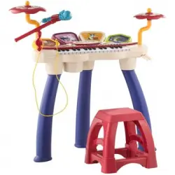 Piano Electrónico Infantil 2 En 1 Con Taburete Multicolor Aiyaplay
