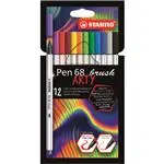 Estuche 12 rotuladores STABILO Pen 68 premium punta de pincel ARTY