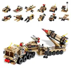 Patriot Aero Defense Dam, Vehículo Lanza Misiles De Campo 12 En 1, Con 555 Piezas. Construye 12 Modelos Individuales Con 2 Formas Cada Uno. 35x8x15 Cm