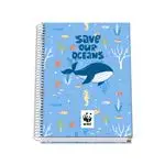 Cuaderno Dohe A5 cuadricula 5 mm WWF Save our Oceans