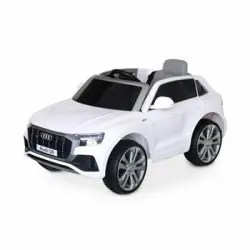 Audi Q8 Coche Eléctrico Blanco 12v, 1 Plaza, 4x4 Para Niños Con Radio Y Mando A Distancia