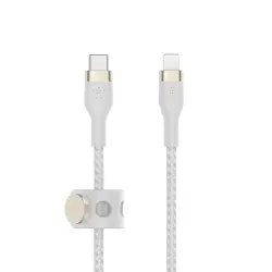 Cable Belkin BoostCharge Pro Flex USB-C Lightning Blanco 2 m