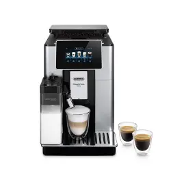 Cafetera Superautomática De'Longhi PrimaDonna Soul ECAM 610.55.SB, Molinillo integrado, 18 recetas, 1450 W, 19 bar, 2.2 L Plateado/Negro