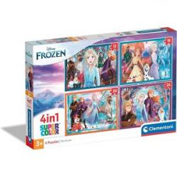 Clementoni - Frozen - Puzzles variados de 12, 16, 20 y 24 piezas Frozen, talla única, color variado ㅤ