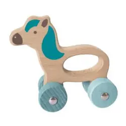 Play - Juego de animales en madera con ruedas