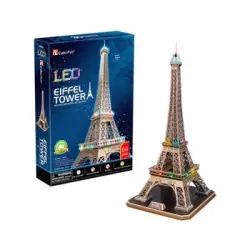 Puzzle Torre Eiffel Led 3d Diversión Cúbica