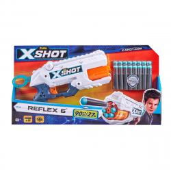 X-Shot - Lanzadora Reflex 6 Con Barril Rotatorio 6 Cargas Y 16 Dardos