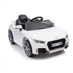 Audi Tt Rs 12v Licenciado Con Mando - Coche Eléctrico Para Niños Blanco - Coche Eléctrico Infantil Para Niños Batería 12v Con Mando Control Remoto