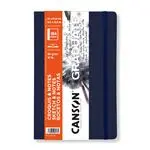 Cuaderno Canson Graduate Sketch Fino tapa blanda 14x21,6cm 92 hojas 90g Azul oscuro