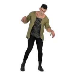 Disfraz De Zombie Verde Infectado Para Hombre