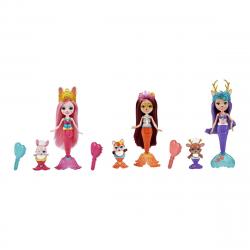 Enchantimals - Muñecas Pack 3 Sirena Con Mascotas Y Accesorios