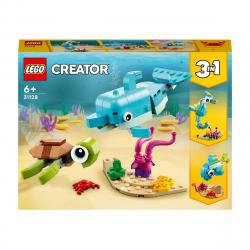 LEGO - Set De Animales Marinos De  Delfín Y Tortuga Con Caballito De Mar Creator 3 En 1