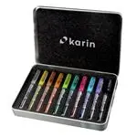 Metall Box 10 rotuladores Karin Brushmarker Decobrush Metallic colours