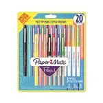 Pack 20 rotuladores Paper Mate Flair 3 puntas distintas