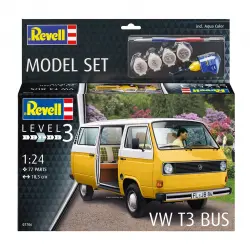 Revell - Maqueta VolksWagen T3 Bus con accesorios básicos Revell.