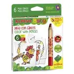 Set de 6 Lápices de colores y cartas Alpino Baby para Colorear