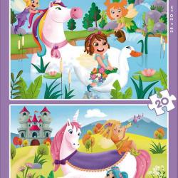 Puzzle Educa Unicornis y hadas